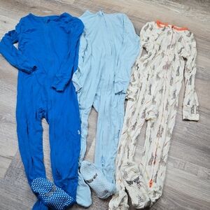 Free Birdees 3T Footie Footed Pajamas Pjs Light Blue Bunny Bundle Kids Boys Girl